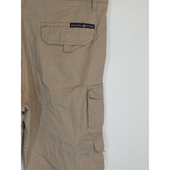 Beverly Hills Polo Club Tan Flat Front Short - Size 34 - High Waist Casual - Picture 6 of 10